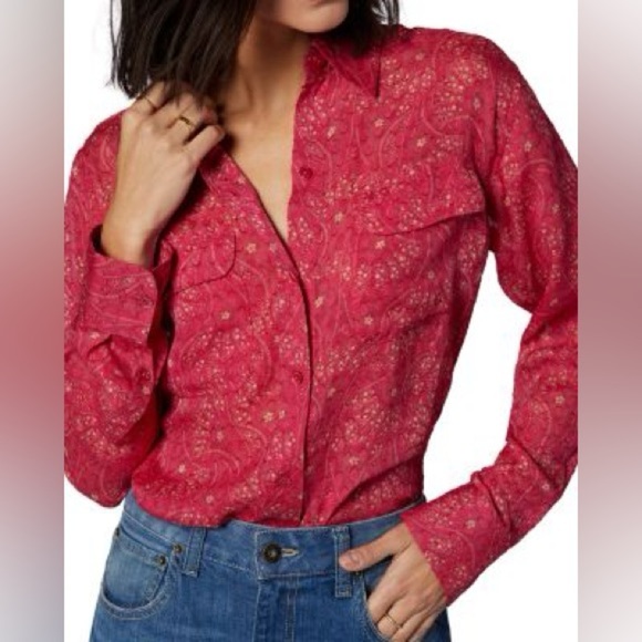 Equipment 100% Silk Paisley Button-Down Shirt - Picture 1 of 5